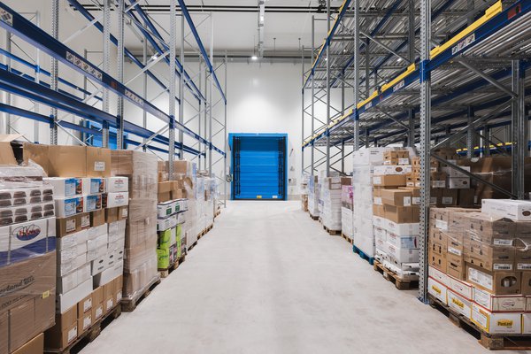 TK Paletten Lager: Platz für bis zu 1.500 Paletten.